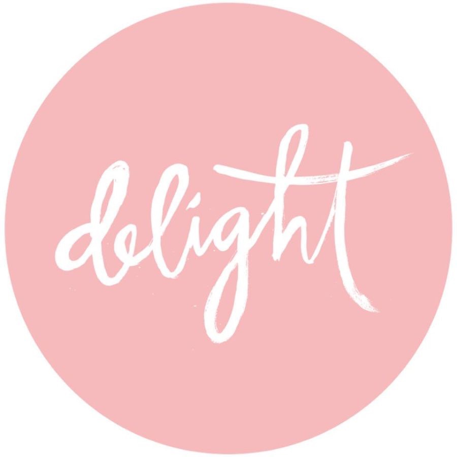 Delight Ministries logo in pink circle
